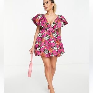 ASOS Floral Pink Bubble Dress